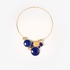 Fashionable lapis stone chocker