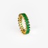 Full eternity ring with emeralds