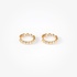 Bold gold hoops with diamonds