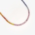 Gorgeous rainbow tennis necklace