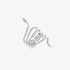 White gold snake ring with diamonds