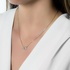 "XO" white gold necklace