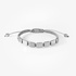 Mens silver bracelet with diamonds