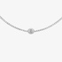 Fine tennis necklace with oval centre