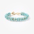 Silver gold plated turquoise bangle