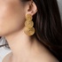 Fashionable silver gold plated earrings