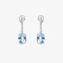 Classy oval drop earrings with aquamarines