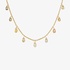 Fancy gold necklace with yellow briole diamonds