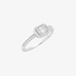 White gold diamond ring with invisible setting