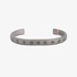 Men's titanium bangle bracelet with black diamonds