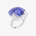 Stunning Tanzanite flower ring with diamonds