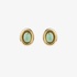 Semi precious oval earrings with green stones
