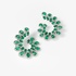 Dazzling side emerald earrings