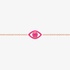 Netali Nissim silver evil eye bracelet fluo pink