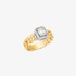 Λευκόχρυσο δαχτυλίδι αλυσίδα με διαμάντια