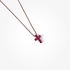 White gold ruby cross