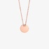 Small round identity pendant in pink gold