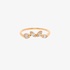 Pink gold ring with baguette diamonds