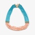Coral and turquoise statement necklace