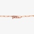 Pink gold chain bracelet with diamonds