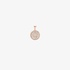 Pink gold round pendant with diamonds