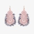 Fashionable earrings with semi-precious stones and silver clasp