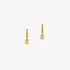 Yellow Gold Hoop Earrings with Yellow Diamonds