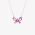 Pink sapphire butterfly pendant