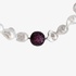 Pearl necklace with rodonite clasp