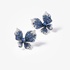 White gold big butterfly studs with diamonds