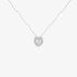 Romantic diamond heart pendant with invisible setting