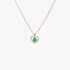 Tiny heart pendant with emerald