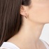 Thin triple line earrings with diamonds