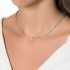 Tennis necklace with solitaire diamonds