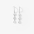 Long white gold earrings with diamonds