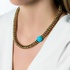 Gold plated silver necklace with turquoise