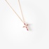 Cross with pink sapphires and diamonds