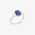 White gold solitaire sapphire ring