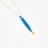 Sardine pendant with blue enamel