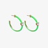 Ασημένια σκουλαρίκια Chiara Ferragni με  πράσινο σμάλτο