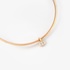 Κολιέ choker από ροζ χρυσό με διαμάντι οβάλ κοπής