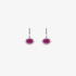 white gold earrings with rubies and diamonds