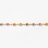Gold tennis bracelet with rainbow sapphires and diamonds