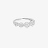 White gold half band ring with diamonds