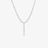 white gold diamond drop necklace with invisible setting