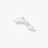 Long marquise shaped earrings with pearls and diamonds