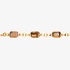 Gold plated silver chunky chain bracelet with orange stones
