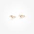 Tiny gold studs with marquise shaped diamond compositions