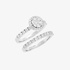 Πολύτιμο λευκόχρυσο διπλό δαχτυλίδι με διαμάντια
