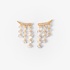 Fashionable gold earrings with rose cut diamonds